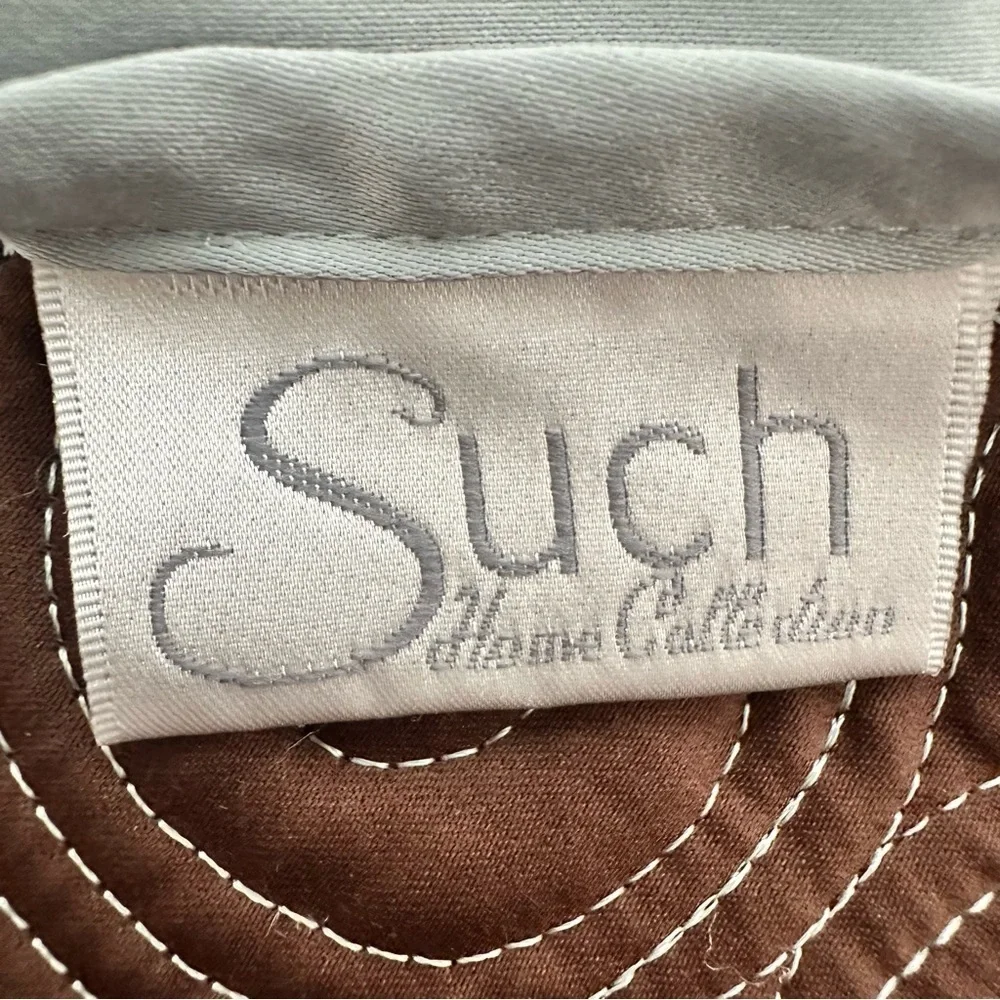 Such Home Collection Brown and Blue Quilted Bedding Set